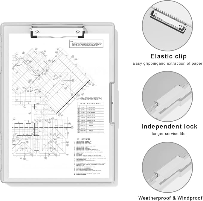 Hongri Clipboard with Storage, Heavy Duty with Dual Compartment, Smooth Writing - Image 3