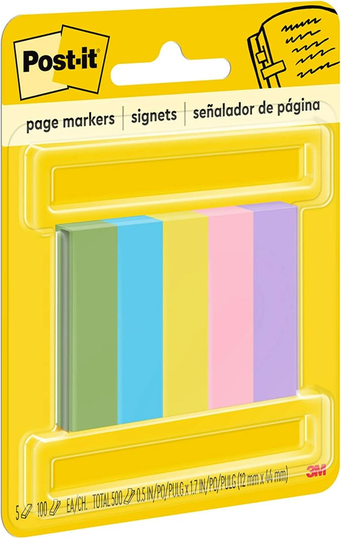 Post-it® Page Markers, 1/2-inch x 1-3/4 Inch, 500 per Pack - Image 3