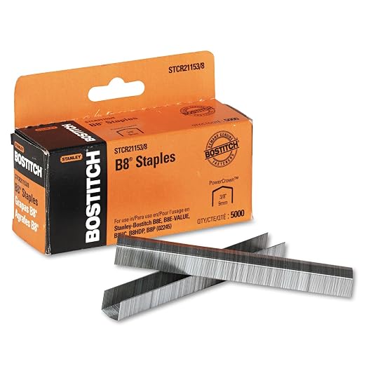 Bostitch Office B8 PowerCrown Staples, 0.375 Inch Leg, 45 Sheet Capacity by BostitchOfficeProducts