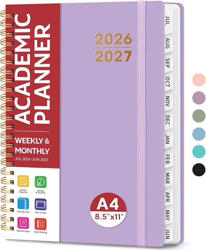 Planner 2026-2027 for Women & Men, Academic Monthly and Weekly Calendar Planner by Taja