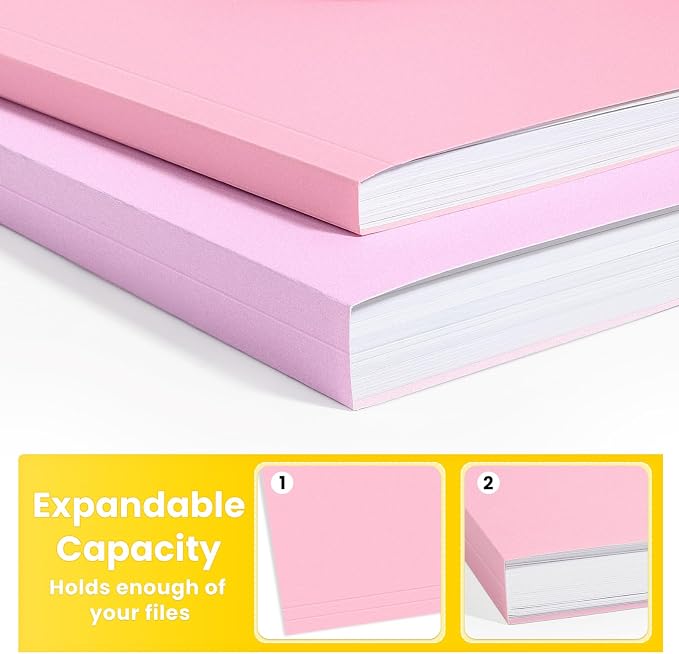 SUNEE File Folders, 18 Pack Manilla Folders 8.5 x 11, Colored Folder Office - Image 5