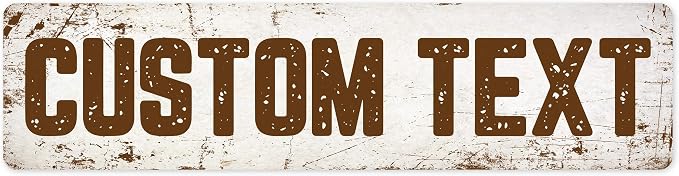 Custom Sign, Custom Street Sign, 11 Font Colors, 13 Font Styles, 4 Hole Options by MySignCenter