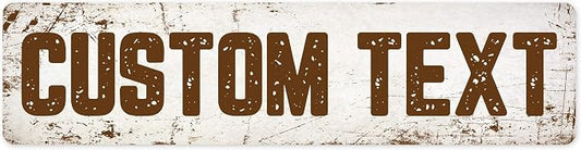 Custom Sign, Custom Street Sign, 11 Font Colors, 13 Font Styles, 4 Hole Options by MySignCenter