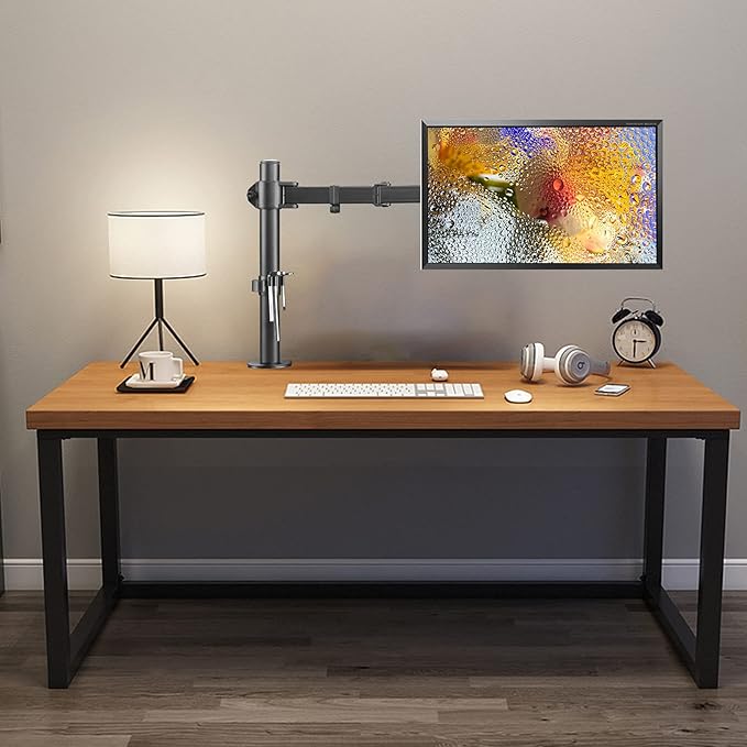 Suptek Single LED LCD Monitor Desk Mount Heavy Duty Fully Adjustable Monitor Stand for 1 / One Screen up to 27 inch-DeskLoop Office