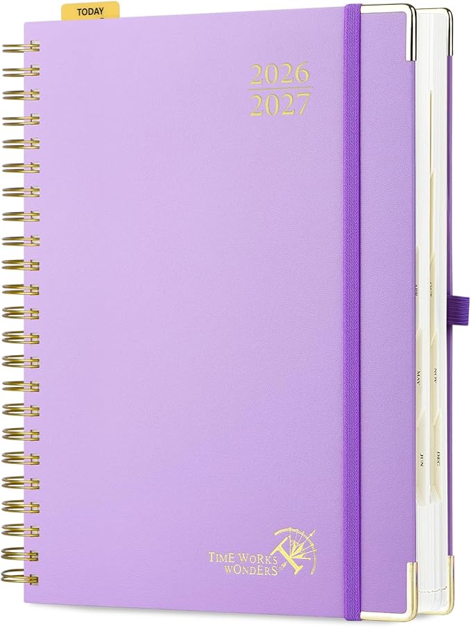 POPRUN 2026-2027 Daily Planner One Page Per Day, Large Size 8.5" x 12" by POPRUN