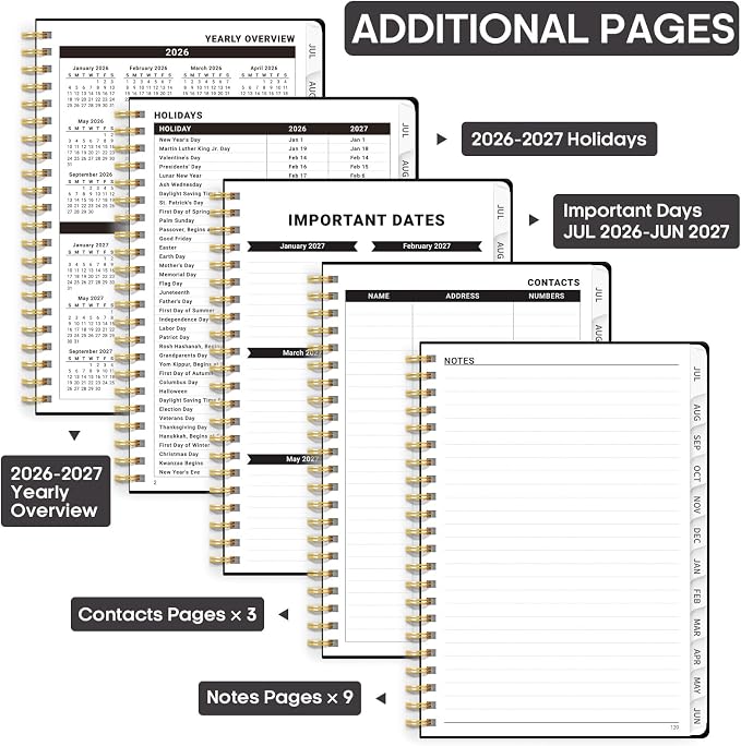 8.5" x 11" Academic Planner 2026-2027, Weekly & Monthly Calendar Planner Book - Image 4