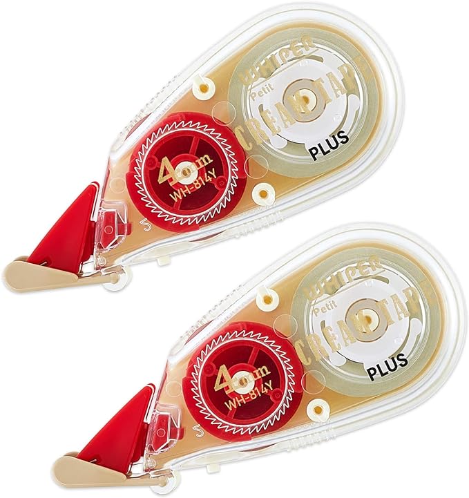 PLUS WH-814Y Correction Tape, Cream Tape, 0.2 inches, 51-642 x 2 by Plus