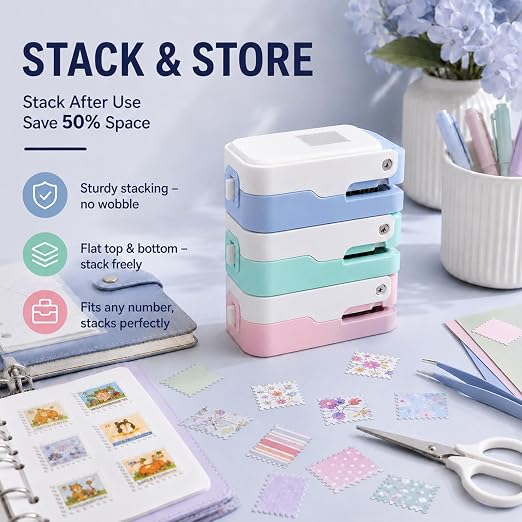 CYFUN DESIGN 2Pcs Stamp Punch, 1.5X1.25in Large Stamp Punch, 1x0.8in - Image 2