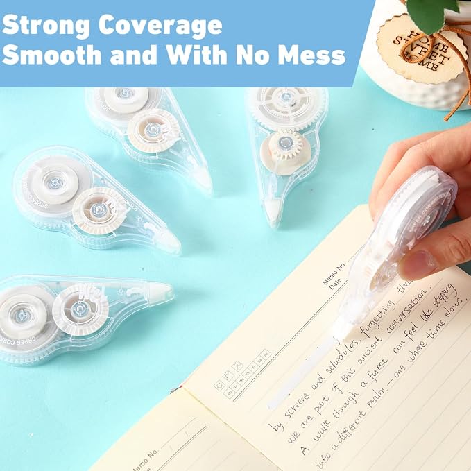AmazingSpark 30 Pcs Correction Tape Bulk 39.4 ft White Wrong out Tear-resistant - Image 6