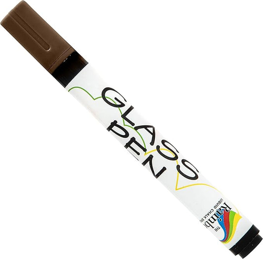 Glass Pen Window Marker: Liquid Chalk Pens for Glass, Whiteboard Markers with Washable Paint - Graduation, Car Windows, Mirror Pen, Storefront, Wedding, Parade, Party & Holiday (Brown, Fine Tip)-DeskLoop Office