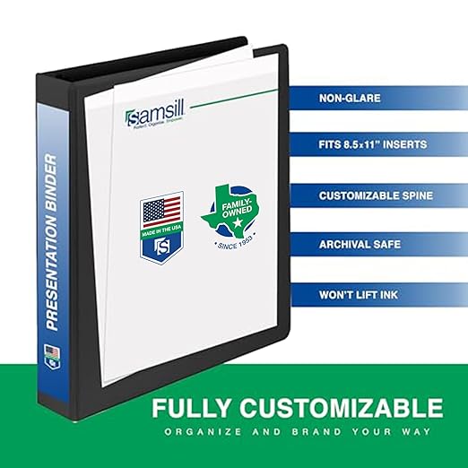 Samsill 1.5 Inch 3 Ring Binders, Made in USA, Economy Round Ring, 325 Sheet - Image 2