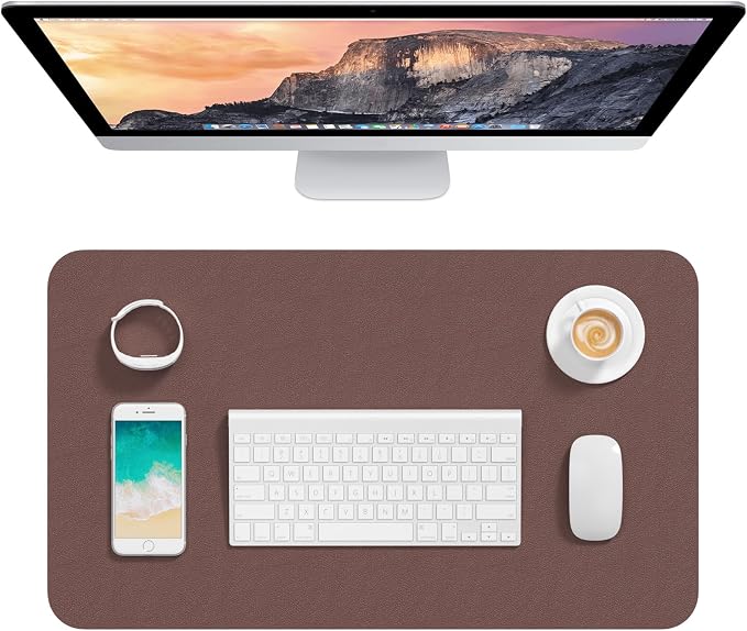 Hsurbtra Desk Pad, 23.6" x 13.8" PU Leather Desk Mat, M Extended Mouse Pad by Hsurbtra