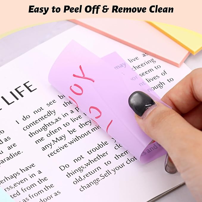 ‎SYMDROMIA Transparent Sticky Notes, Post Translucent - Image 6