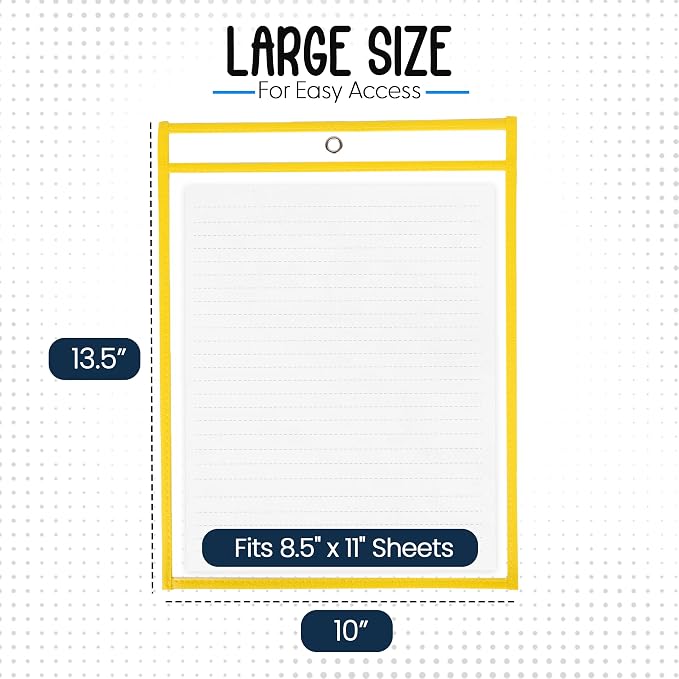 Essex Wares - 5 Pack, Job Ticket Holders, Reusable & Easy Erase Plastic Invoice - Image 2