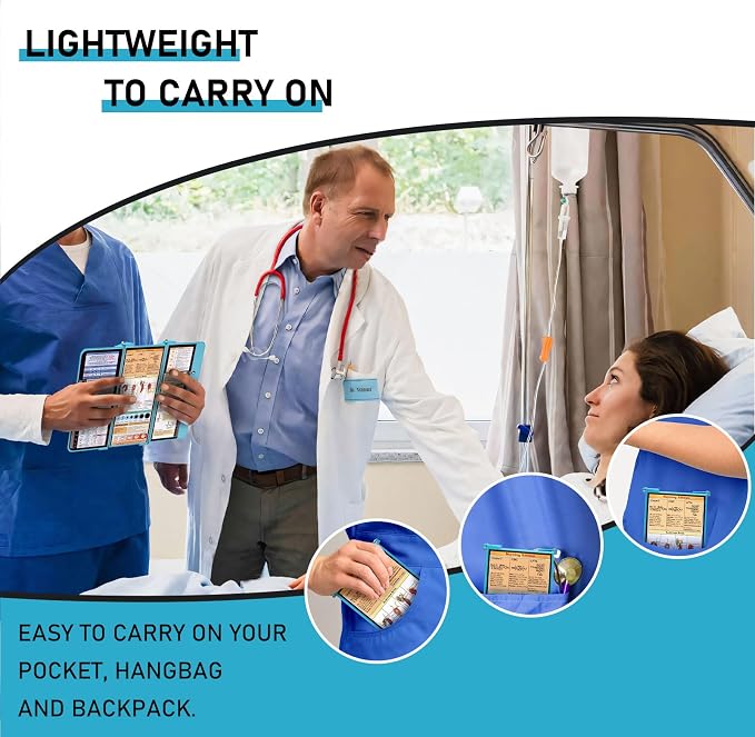 Nursing Clipboard Foldable, Foldable Clipboard w/Nursing Edition Cheat Charts - Image 6
