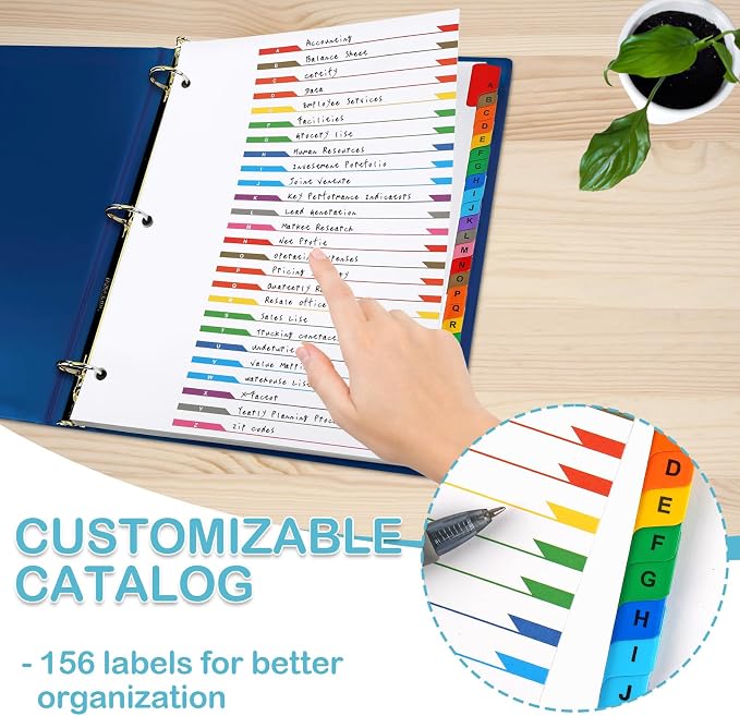 Alphabet Binder Dividers for 3 Ring Binder, COIDEA A-Z Dividers for 3 Ring - Image 5
