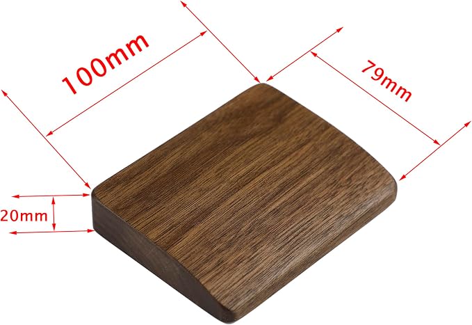 2 pcs Mini Wood Wrist Rest Portable Movable Solid Wooden Walnut Beech - Image 3