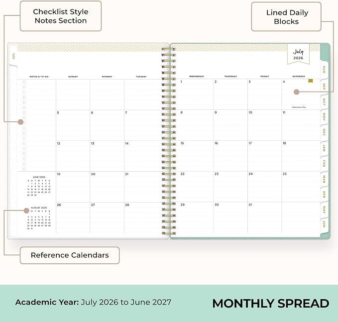 Blue Sky Day Designer 2026-2027 Weekly and Monthly Academic Year Planner - Image 4