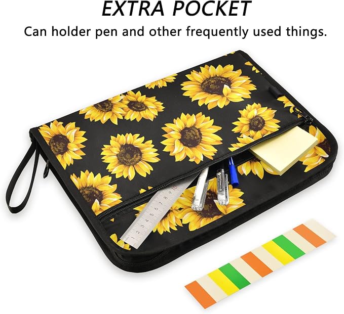 Sunflower Summer 13 Pockets Expanding File Folder - Image 2