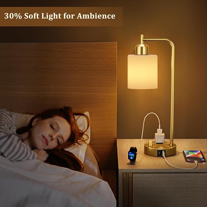 Innqoo Gold Lamp for Bedroom - Image 6