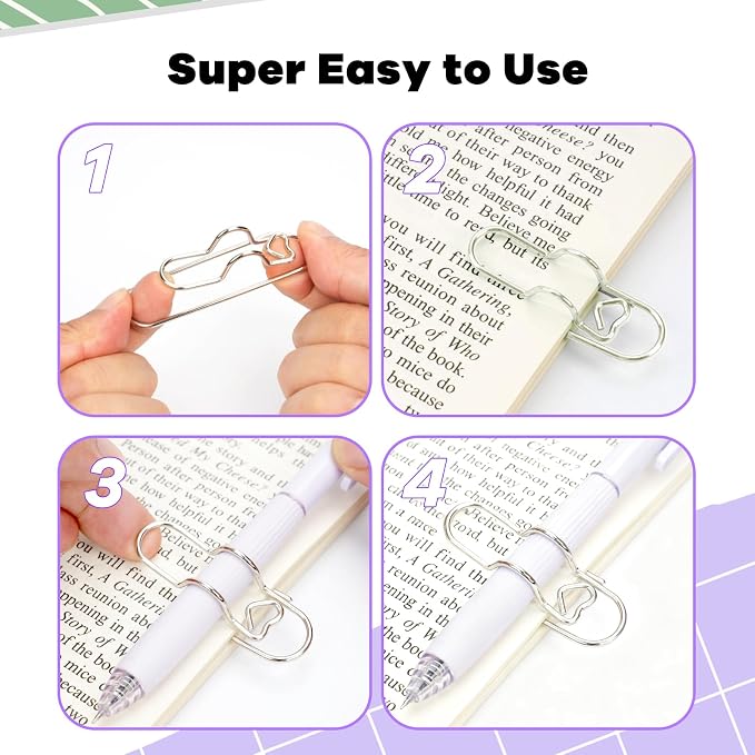 Paper Clip Pen Holder, Oversized Paperclips Metal Pen Clips - Image 6