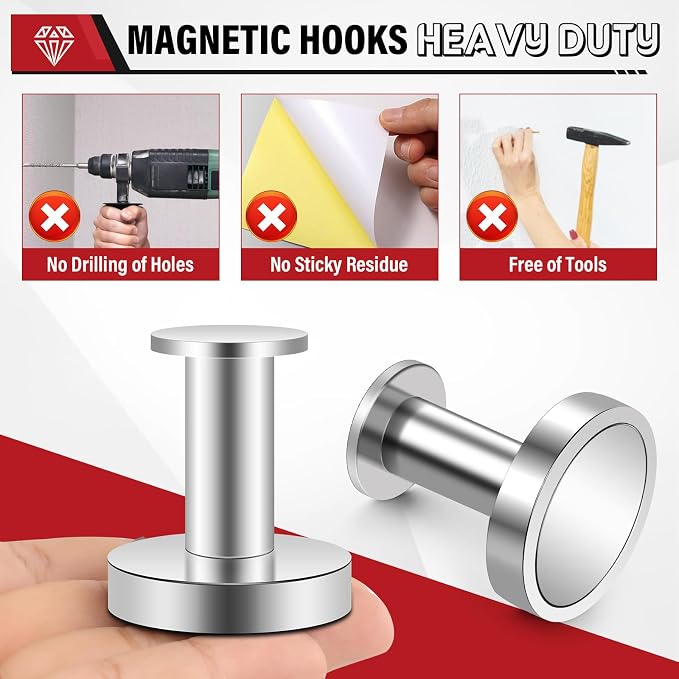 Buelkmag Magnetic Hooks for Cruise Cabins, Magnetic Coat Hook, Heavy Duty - Image 5