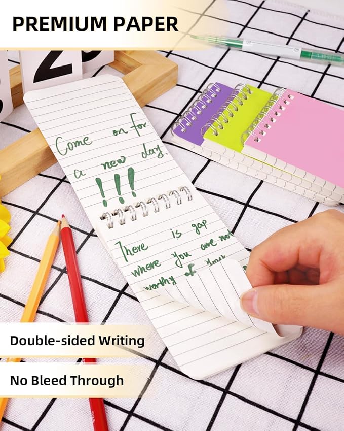 Dynta Mini Spiral Notebooks Bulk 3x5 Inch Memo Pads, 30 Packs Small Notepad Top - Image 5