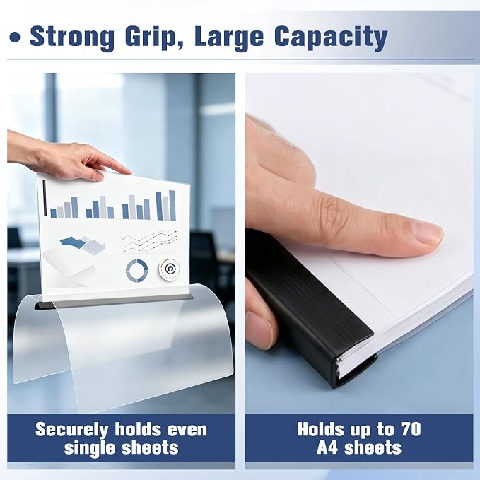 Report Covers with Sliding Bar 20 Packs Clear Report Covers Presentation Folders - Image 4
