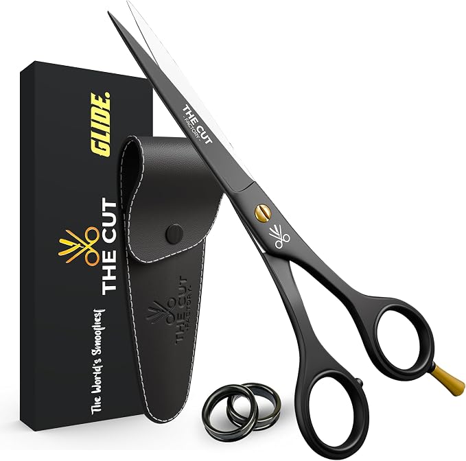 The Cut Factory® 6.5” Matte Black Luxury Hair Scissors – Ultra-Sharp High by THECUT-FACTORY-