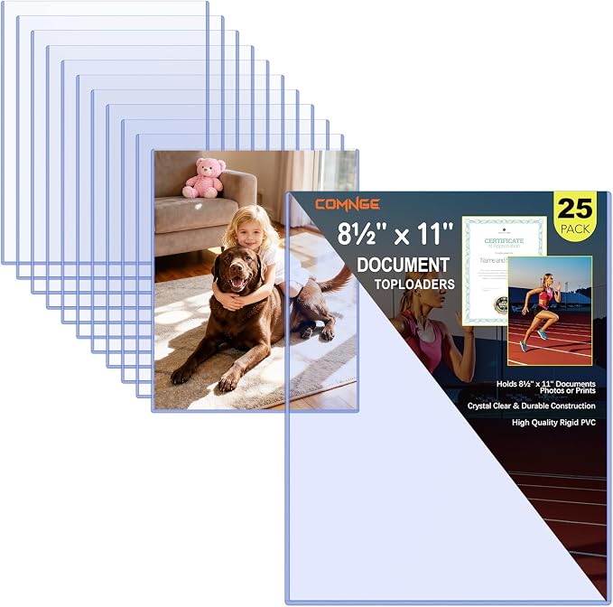 25-Pack 8.5 x 11 Inch Document Toploaders by Unknown