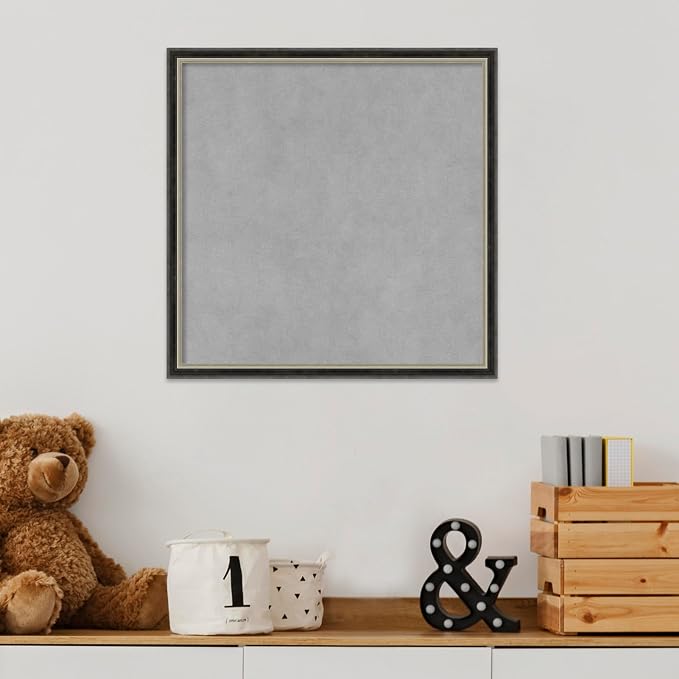 Amanti Art Black Framed Magnetic Board 17x17 Small Vision Board - Image 5