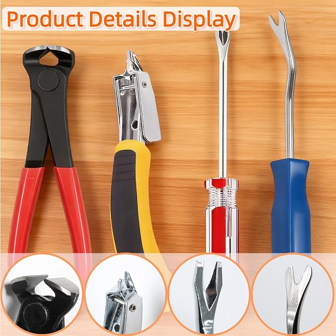 4 Pcs Staple and Nail Puller Tool Kit Set - Image 3
