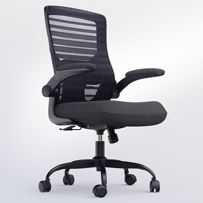 Office Desk Chair for Long Hours & Lower Back Pain Relief – 4“ Thick Molded by QLTPLUS