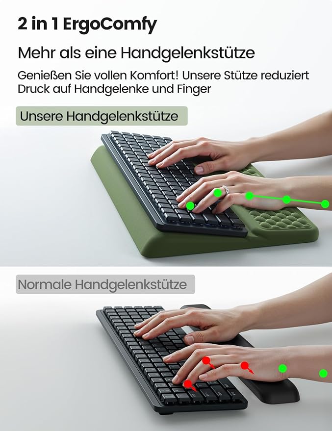 Vaydeer Wrist Rest with Keyboard Stand, Computer Wrist Support Pad, Ergonomic - Image 3