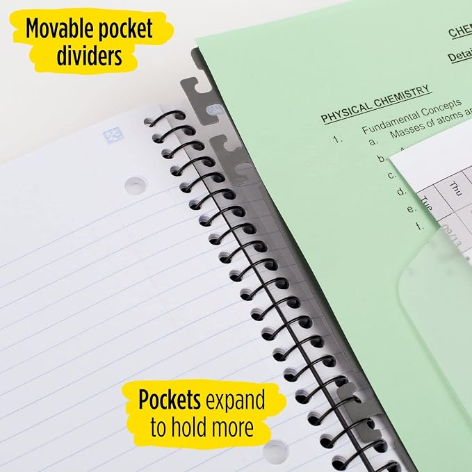 Five Star Advance Spiral Notebook + Study App, 5 Subject, College Ruled Paper - Image 4