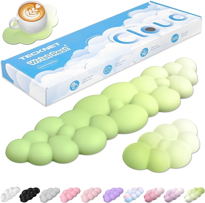 TECKNET Cloud Keyboard Wrist Rest Set, Cloud Wrist Rest by Tecknet