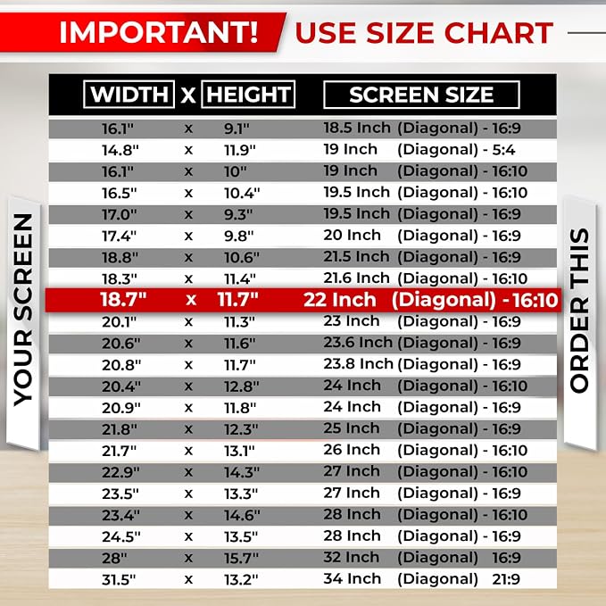 SightPro 22 Inch 16:10 Computer Privacy Screen Filter - Image 3