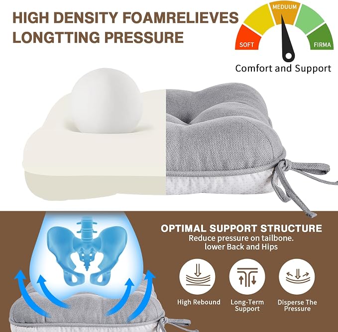 BETU Chair Cushions for Dining Chairs Set of 6, 3.5" Thick Kitchen Table Chair - Image 7
