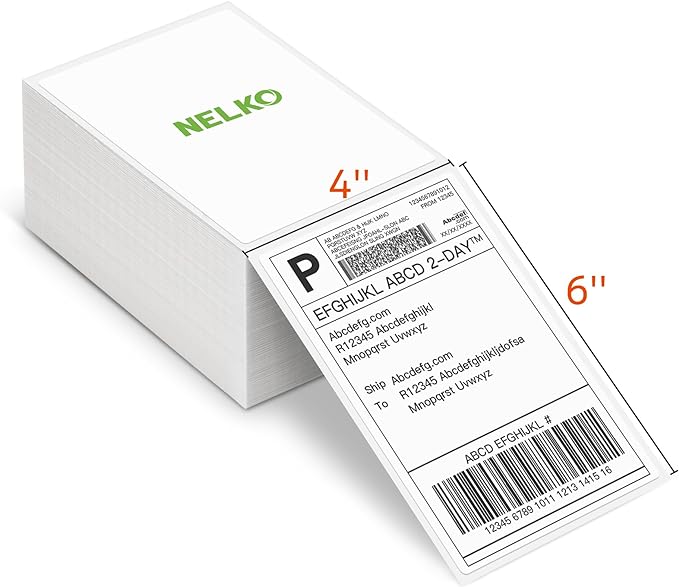 Nelko Genuine 4x6 Direct Thermal Shipping Label, 4x6 Thermal Labels - Image 3