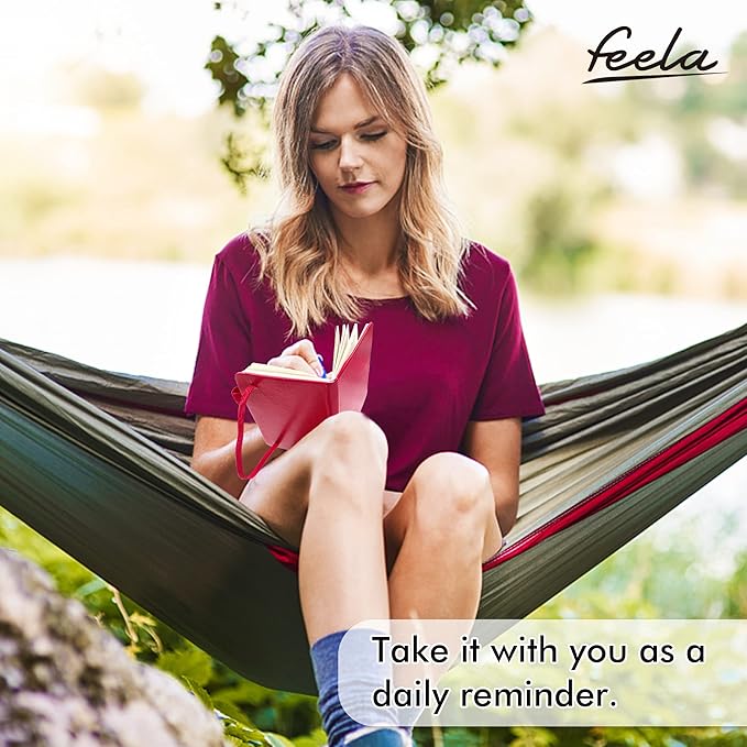 feela 15 Pack Pocket Small Notebooks Bulk, Mini Cute Memo Notepads Hardcover College Ruled Lined Journals with Pen Holder for Women Girls Office School, with 15 Black Pens, 3.5”x 5.5”, A6, Berry-DeskLoop Office