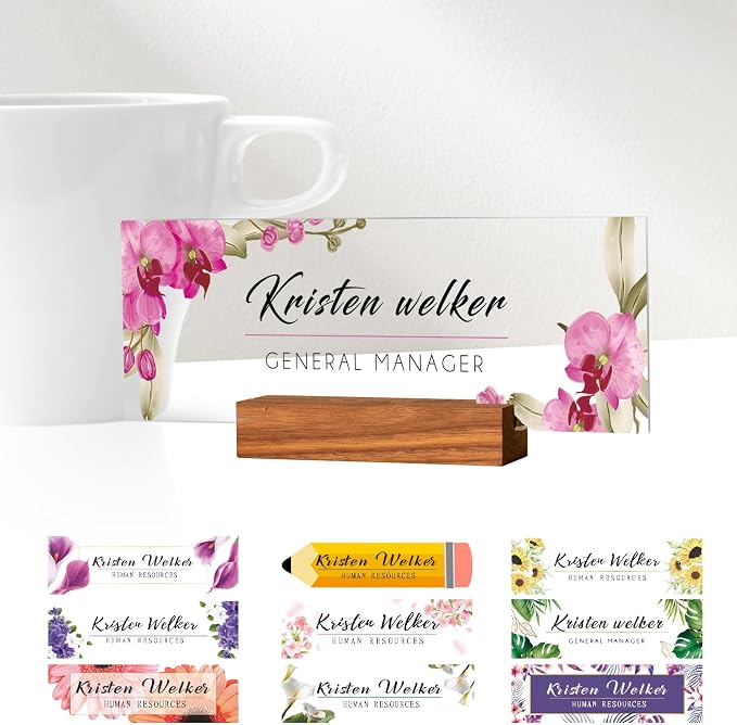 Personalized Name Plate for Desk by Gowelly