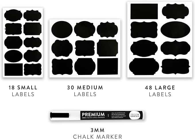 96 Chalkboard Labels for Storage Bins, Chalkboard Stickers - Image 3