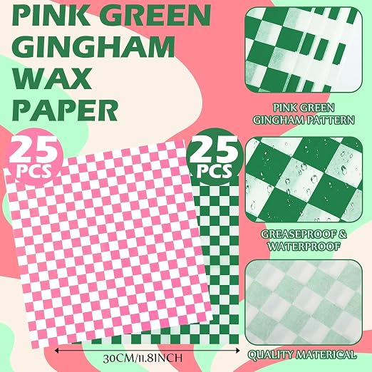 Geosar 100 Pcs Gingham Party Supply Disposable Paper Food Tray Bulk Disposable - Image 3