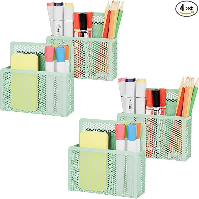 Marbrasse Magnetic Dry Erase Marker Holder, Mesh Pen Holder by Marbrasse