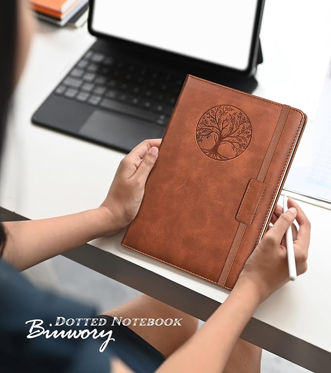 Biuwory A5 Hardcover Blank Journal Notebook, Leather Sketchbook - Image 7