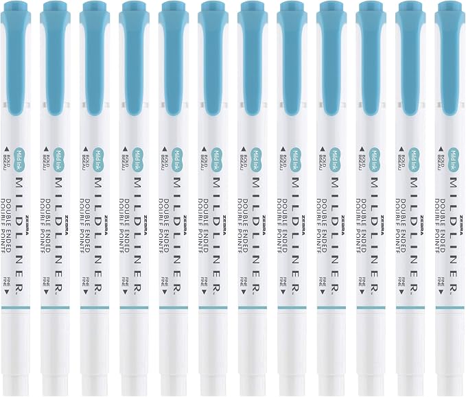Zebra Pen Mildliner Dual-Tip Highlighters, Broad and Fine Tips, No Bleed - Image 3
