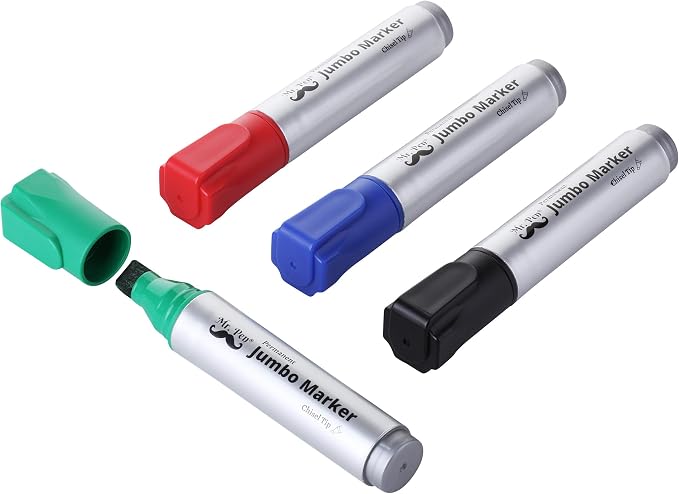 Mr. Pen- Jumbo Permanent Markers, 4 Pack, Chisel Tip | Wide Tip, Thick - Image 7