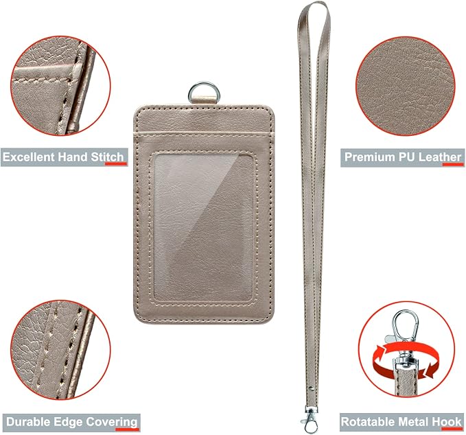 PU Leather ID Badge Holder, Life-Mate ID Badge Holder - Image 2