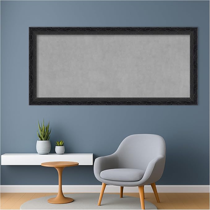 Amanti Art Black Framed Magnetic Board 24x52 Oversize Vision Board - Image 5