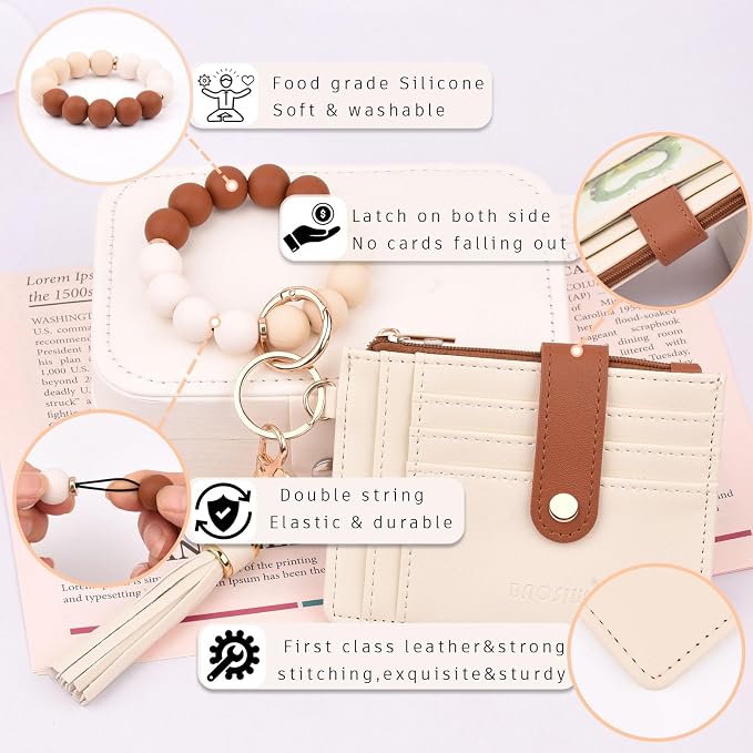 BAOSIWA Silicone Bracelet Keychain Wallet - Image 3